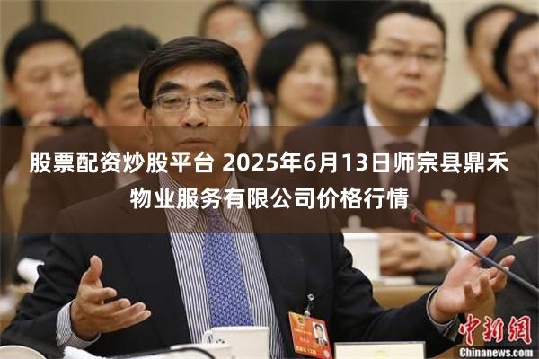股票配资炒股平台 2025年6月13日师宗县鼎禾物业服务有限公司价格行情